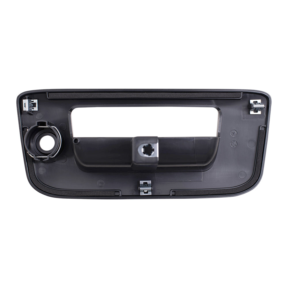 Brock Replacement Tailgate Handle Trim Bezel with Keyhole Compatible with 2007-2014 Silverado Sierra Pickup Truck