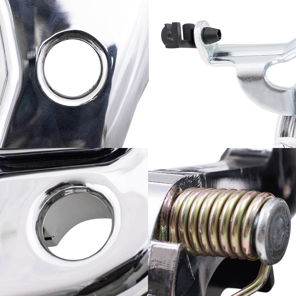 Brock Replacement Front and Rear Outside Door Handles, Tailgate Handle and Tailgate Handle Bezel 6 Piece Set Compatible with 2002-2006 Escalade EXT