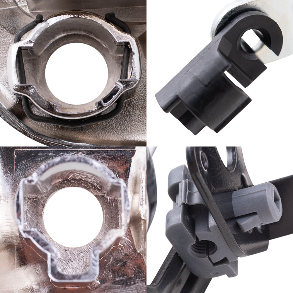 Brock Replacement Front and Rear Outside Door Handles, Tailgate Handle and Tailgate Handle Bezel 6 Piece Set Compatible with 2002-2006 Escalade EXT