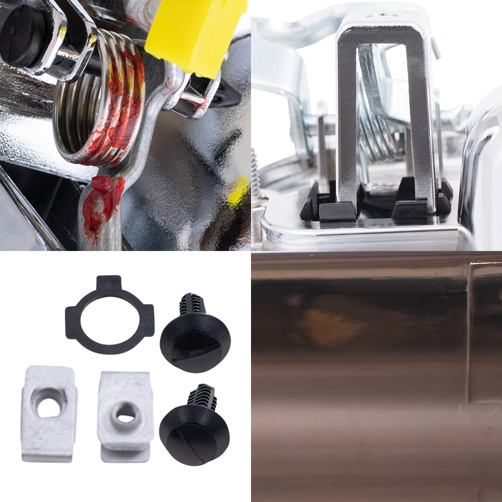 Brock Replacement Front and Rear Outside Door Handles, Tailgate Handle and Tailgate Handle Bezel 6 Piece Set Compatible with 2002-2006 Escalade EXT