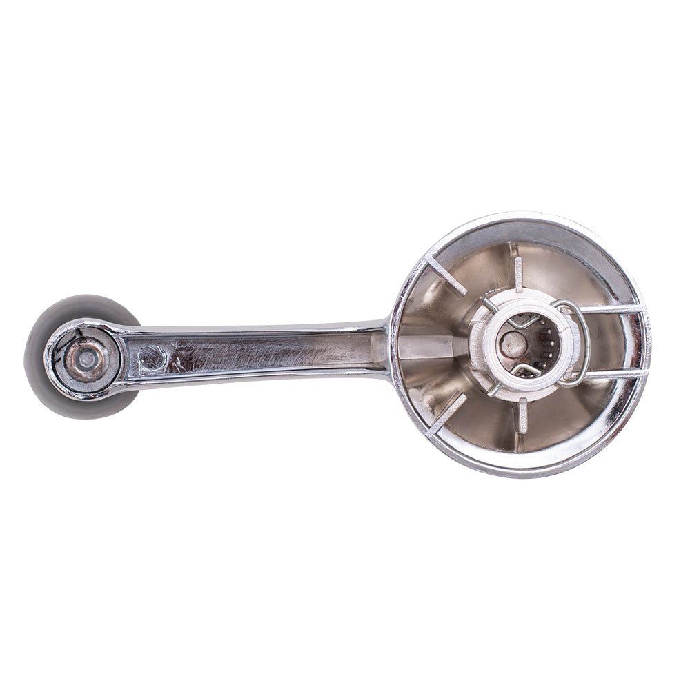 Brock Replacement 4 Pc Set Manual Window Crank Handles Chrome w/ Black Knobs Compatible with Tri-Five 150 210 Nomad Bel Air & Biscayne Chevelle 619387