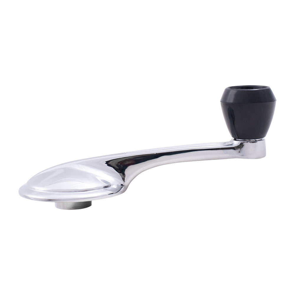 Brock Replacement 4 Pc Set Manual Window Crank Handles Chrome w/ Black Knobs Compatible with Tri-Five 150 210 Nomad Bel Air & Biscayne Chevelle 619387