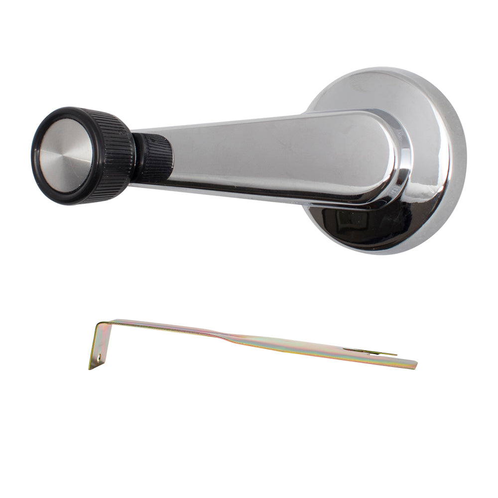 Brock Replacement Set Window Crank Chrome w/ Black Knob & Handle Removal Clip Tool Compatible with 1981-1994 C/K Pickup Truck Suburban Blazer 14026382