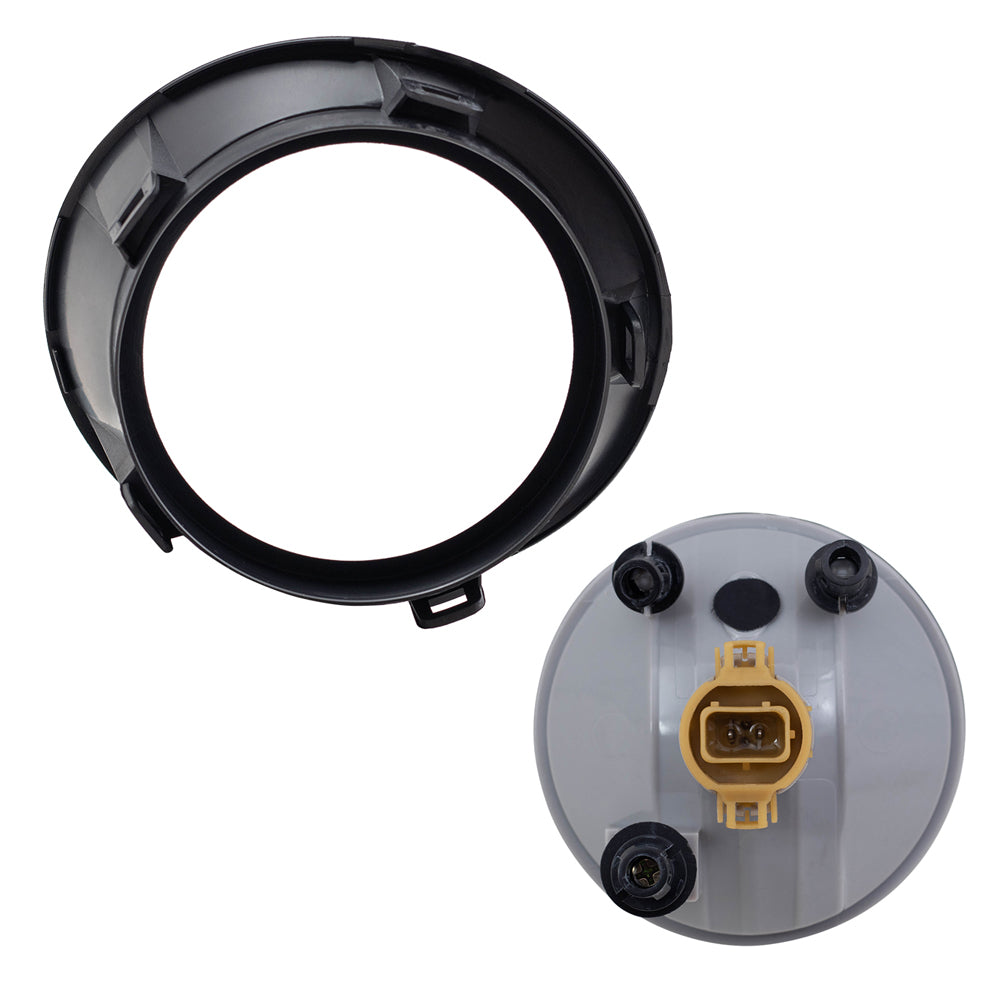 4 Pc Round Fog Lights fits 10-13 Chevrolet Camaro LT SS Driving Lamps w/ Bezels