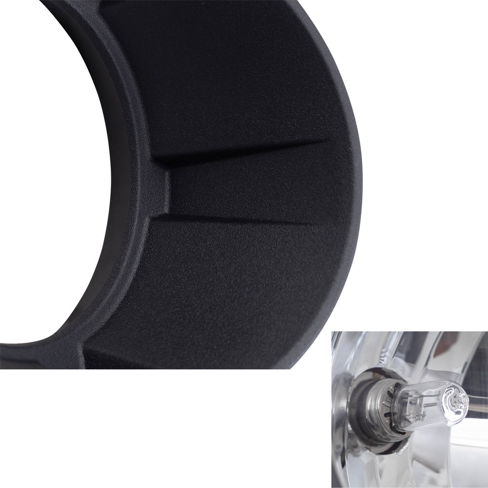 4 Pc Round Fog Lights fits 10-13 Chevrolet Camaro LT SS Driving Lamps w/ Bezels