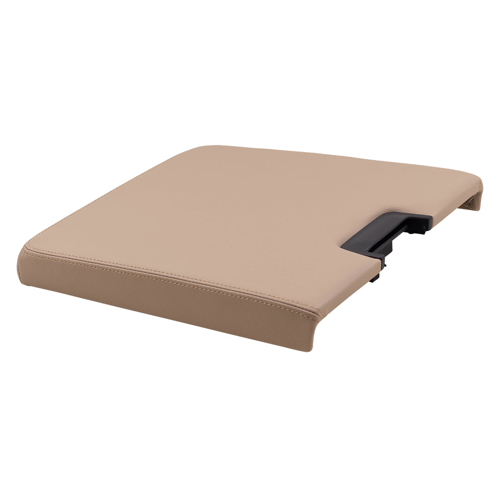 Brock Replacement Front Center Console Lid Tan Repair Compatible with 2007-2013 Silverado Sierra Escalade Pickup Truck with Split Bench 20864153