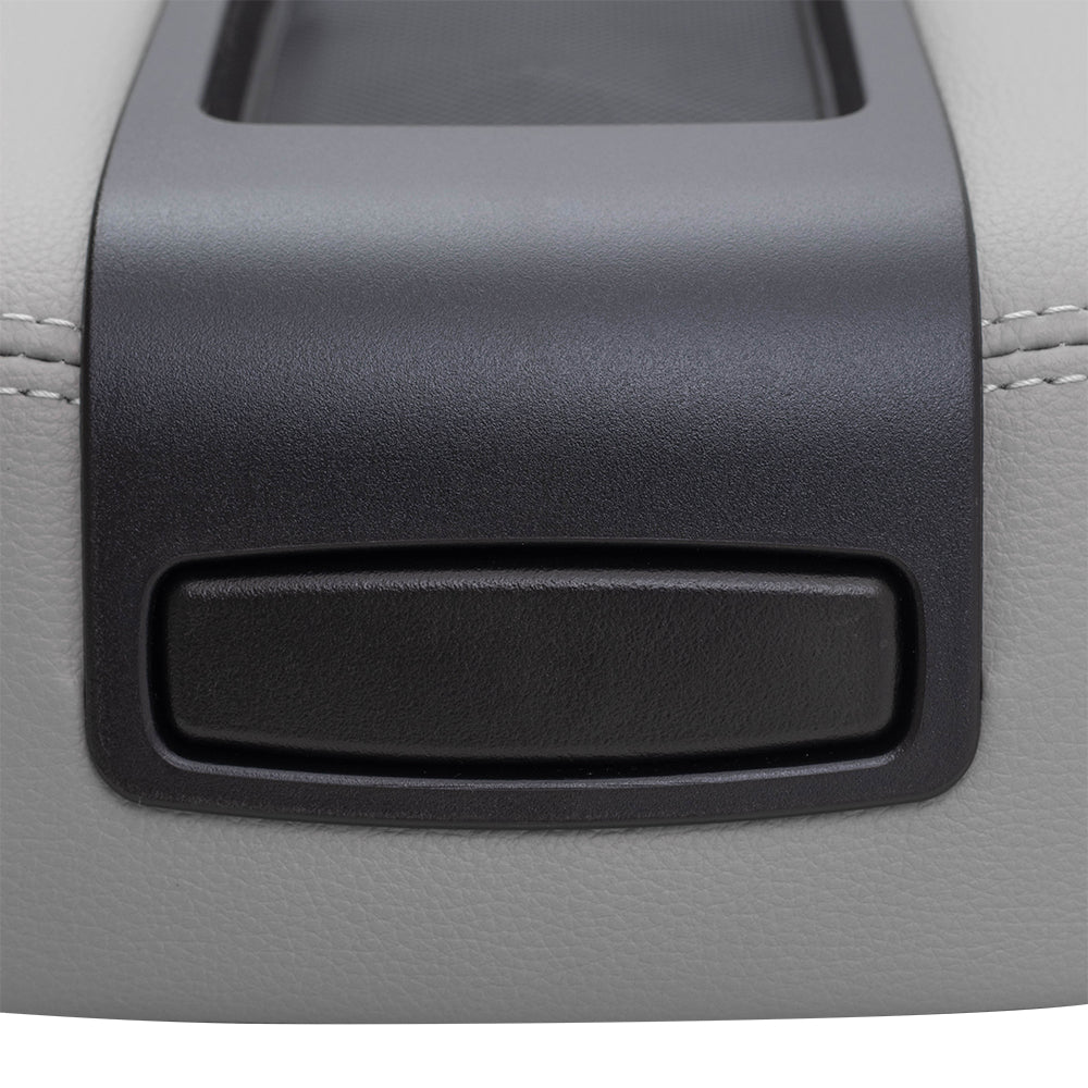 Brock Replacement Gray Center Console Armrest Lid Cover Compatible with 2007-2013 Silverado Sierra Tahoe Escalade Pickup Truck with Full Center Console