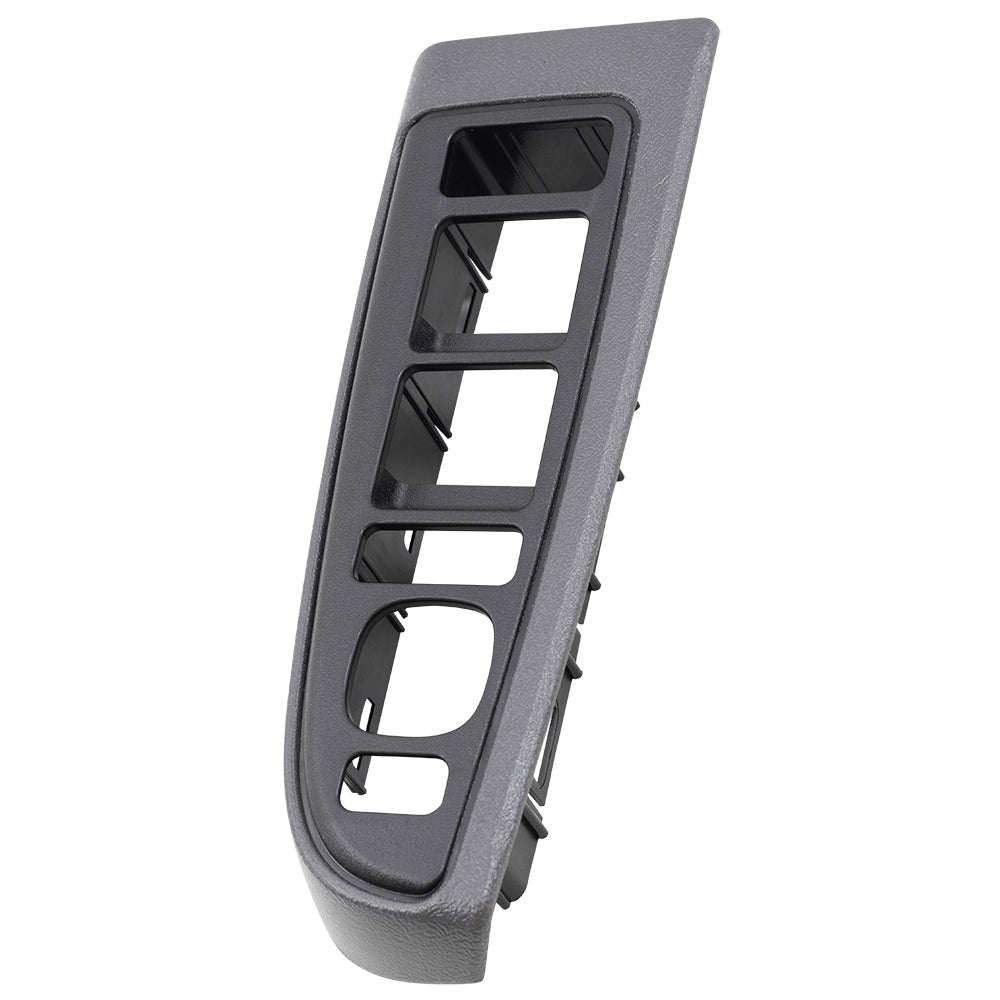 Window Master Switch Bezel fits 03-07 Silverado Sierra Crew Cab Driver Dark Gray