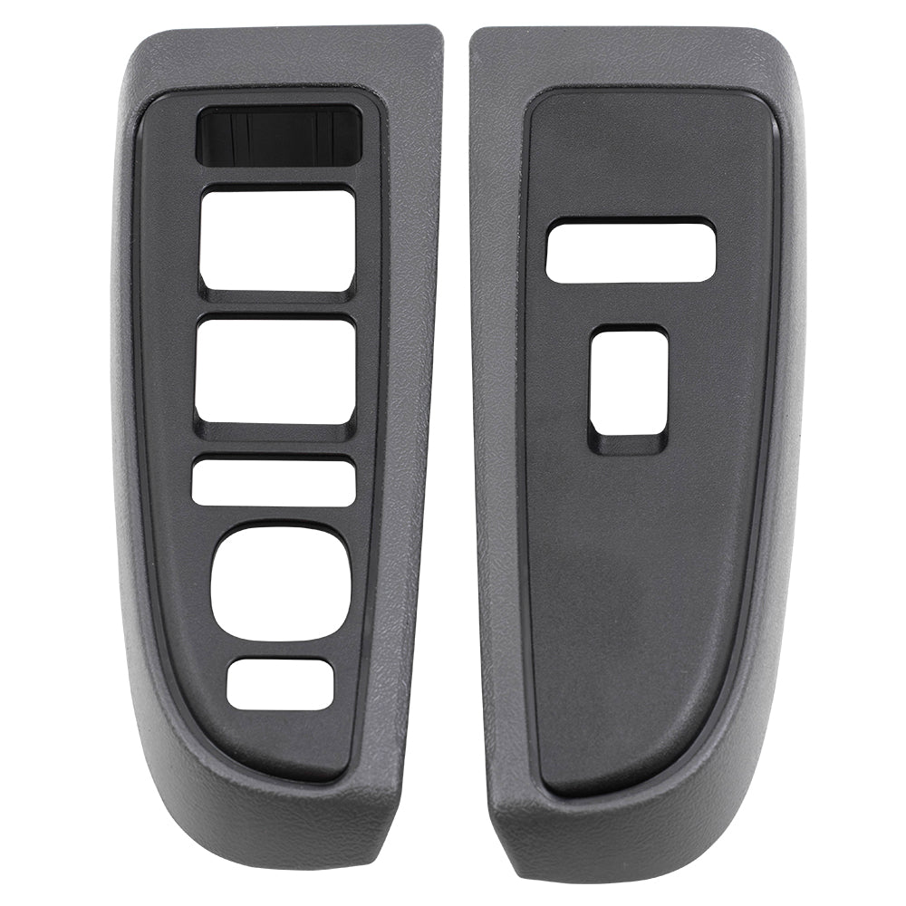 Brock Replacement Set Power Window Master Switch Dark Gray Bezels Compatible with 03-06 Silverado Sierra Crew Cab 07 Classic Pickup Truck