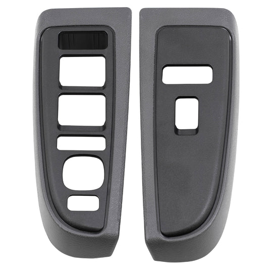 Brock Replacement Set Power Window Master Switch Dark Gray Bezels Compatible with 03-06 Silverado Sierra Crew Cab 07 Classic Pickup Truck