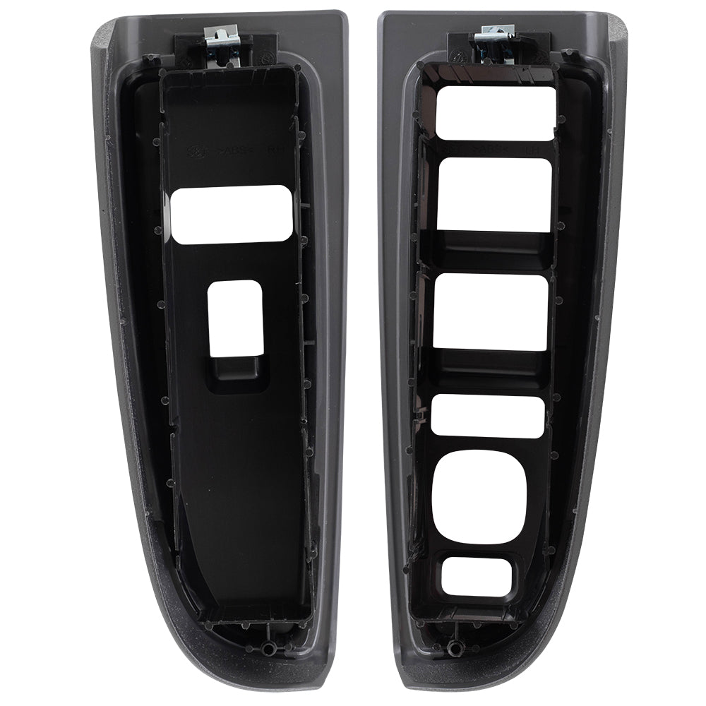 Brock Replacement Set Power Window Master Switch Dark Gray Bezels Compatible with 03-06 Silverado Sierra Crew Cab 07 Classic Pickup Truck