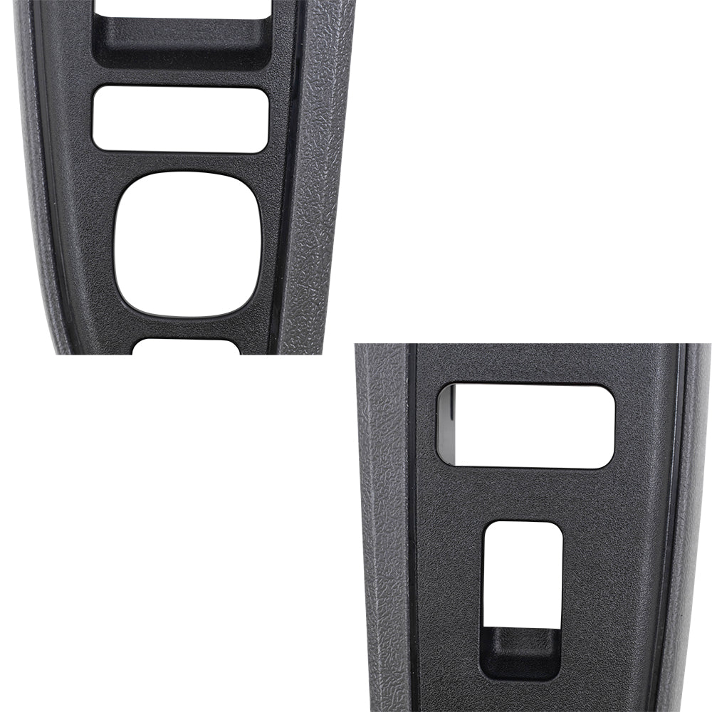 Brock Replacement Set Power Window Master Switch Dark Gray Bezels Compatible with 03-06 Silverado Sierra Crew Cab 07 Classic Pickup Truck
