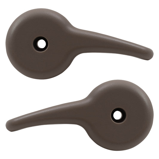 Brock Replacement Set Front Recliner Handles Tan Compatible with 2003-2007 Silverado Sierra Pickup Truck w/ Split Bench