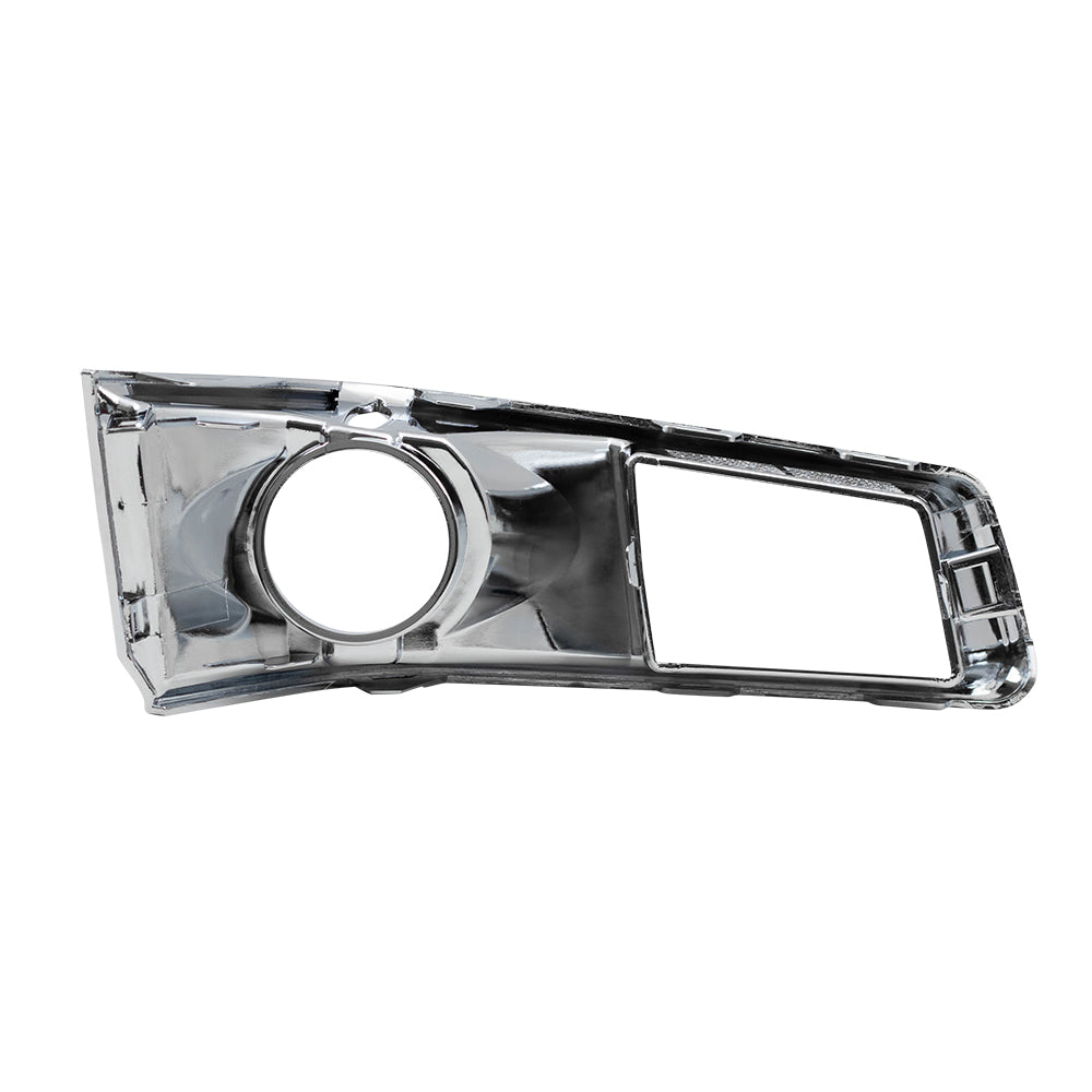 Brock Replacement Driver Chrome Fog Light Bezel Compatible with 2008-2015 CTS with HID Headlights