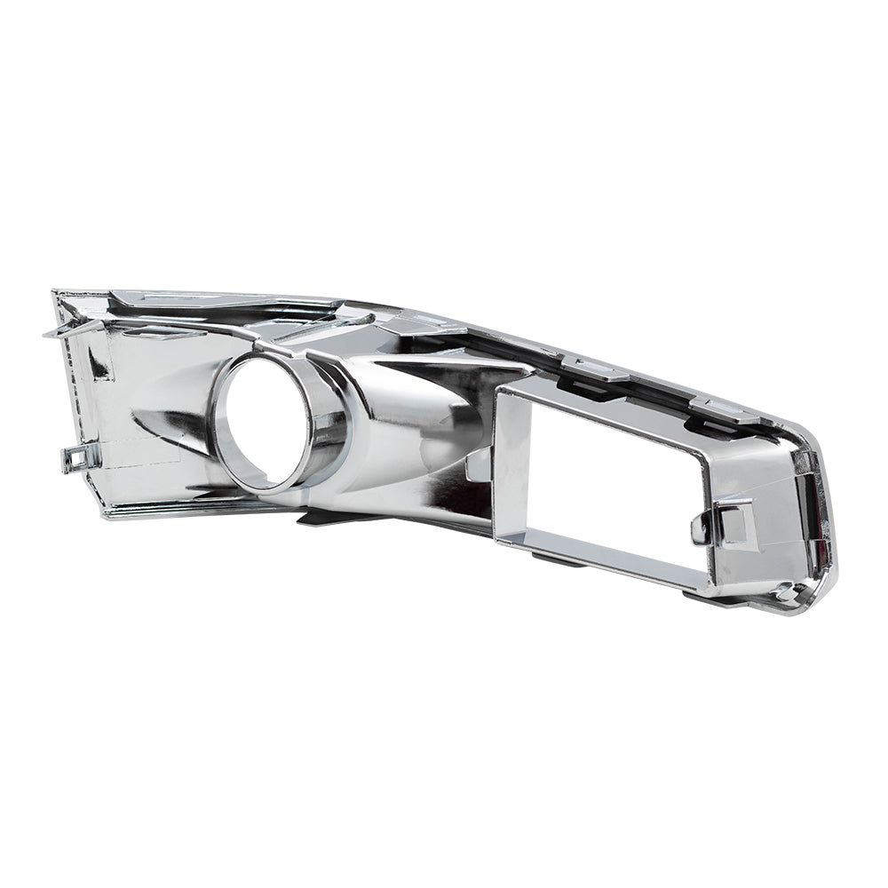 Brock Replacement Driver Chrome Fog Light Bezel Compatible with 2008-2015 CTS with HID Headlights