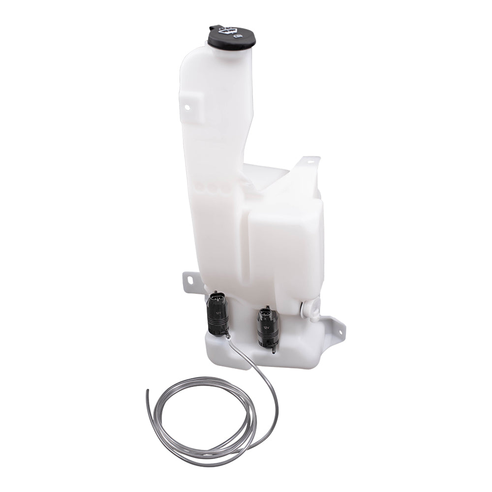 Brock Replacement Windshield Washer Reservoir Set with Cap, 2 Pumps and Low Fluid Sensor Compatible with 2000-2006 Suburban/Tahoe/Yukon/Yukon XL, 2002-2006 Escalade & 2003-2006 Escalade ESV