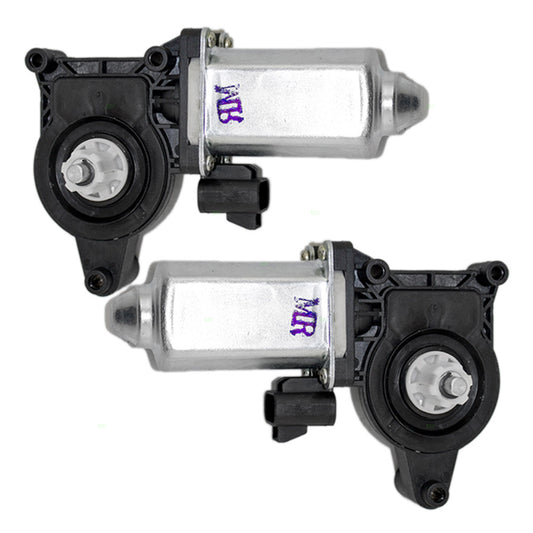 Brock Replacement Set Power Window Lift Regulator Motors Compatible with 1999-2007 Silverado Sierra Pickup Truck 88937199 88937200