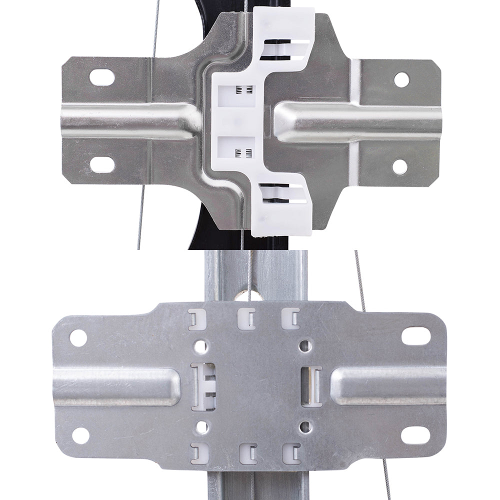 Brock Replacement Driver and Passenger Side Power Window Regulator with Motor-2 Pin Connector Without One Touch 4 Piece Set Compatible with 07-12 Acadia