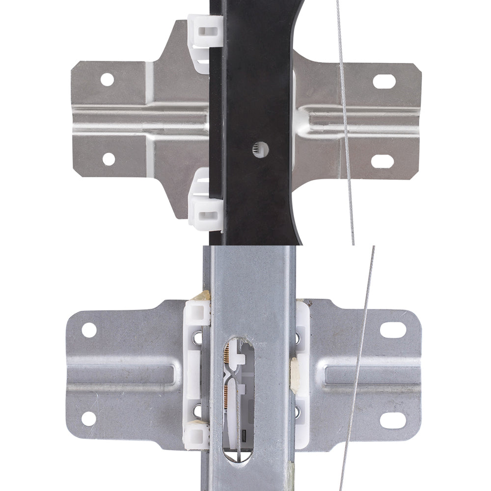 Brock Replacement Driver and Passenger Side Power Window Regulator with Motor-2 Pin Connector Without One Touch 4 Piece Set Compatible with 07-12 Acadia