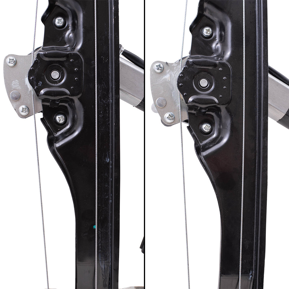 Brock Replacement Driver and Passenger Side Power Window Regulator with Motor-2 Pin Connector 4 Piece Set Compatible with 2013-2016 Acadia/ 2017 Acadia Limited/ 2013-2017 Traverse