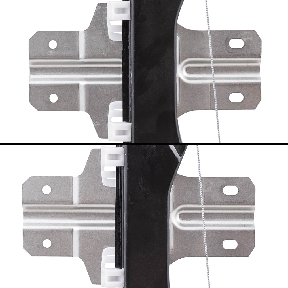 Brock Replacement Driver and Passenger Side Power Window Regulator with Motor-2 Pin Connector 4 Piece Set Compatible with 2013-2016 Acadia/ 2017 Acadia Limited/ 2013-2017 Traverse