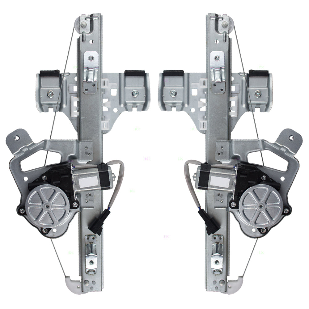 Brock Replacement Set Rear Power Window Regulators with Lift Motors Compatible with 2006-2010 H3 & H3T 25964205 25964206