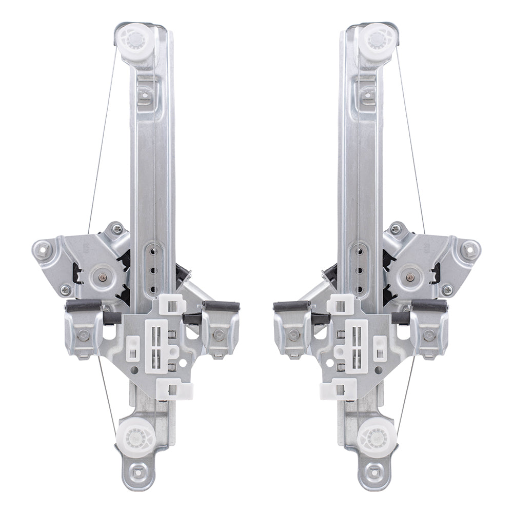 Brock Aftermarket Replacement Rear Driver Left Passenger Right Power Window Regulator with Motor Compatible with 2010-2012 Cadillac SRX