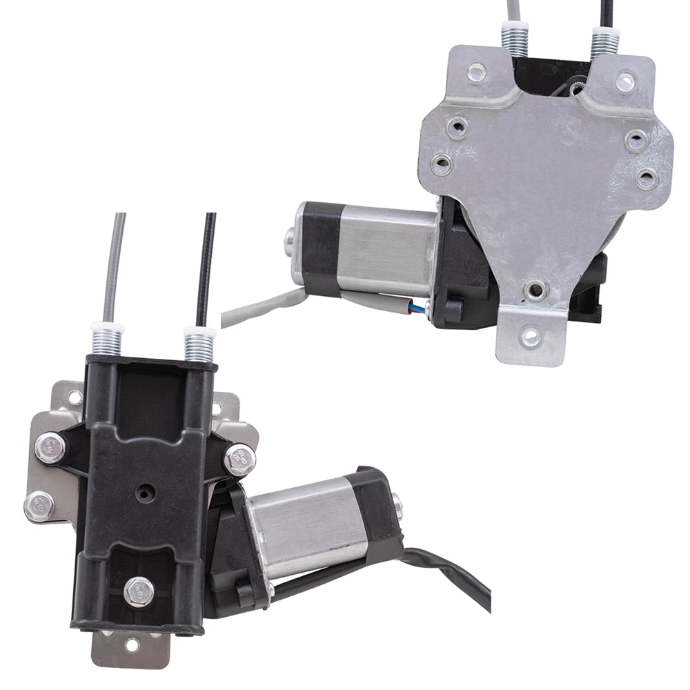 Brock Replacement Front and Rear Power Window Regulators with Motor 4 Piece Set Compatible with 1997-2003 Grand Prix Sedan