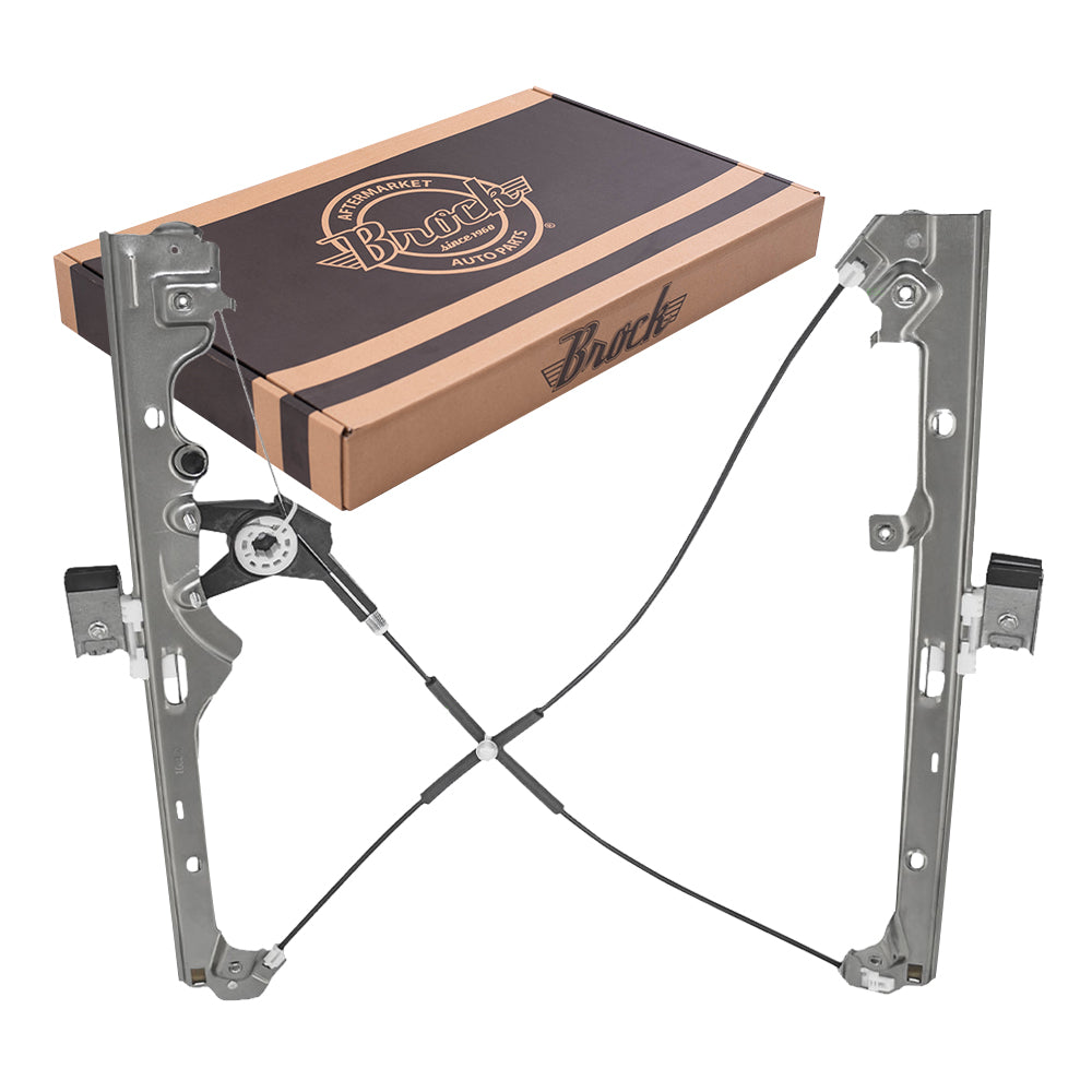 Brock Replacement Passenger Front Power Window Regulator without Motor Compatible with 1999-2007 Silverado Sierra Classic Pickup Truck