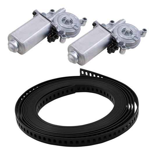 Brock Replacement 3 Pc Set Window Lift Regulator Motors & 20' ft Repair Tape Roll Compatible with 1992 Eldorado Seville 20591996 22143945