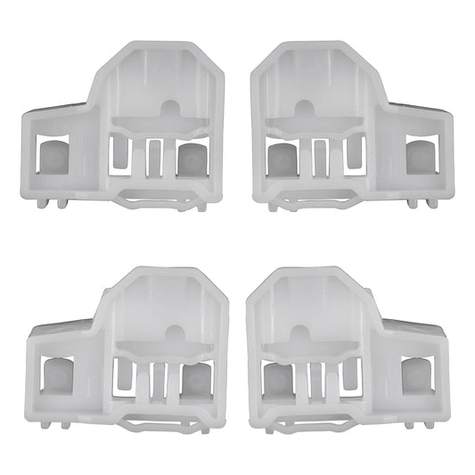 Brock Replacement 4 Pc Set Front Window Regulator Glass Guides Compatible with 1996-2005 Passat 22697622 22697623