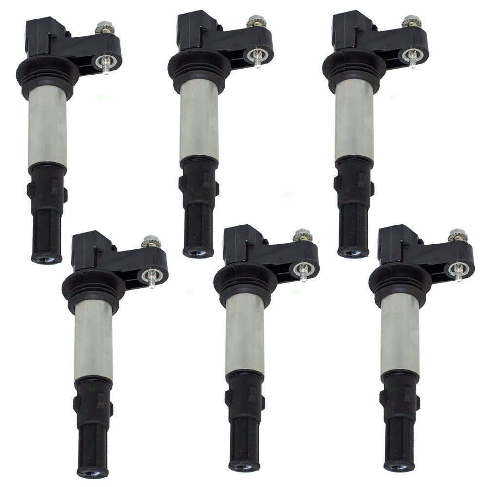 6 Piece Ignition Coil Set For 2.8L/3.6L 2005-2008 Buick LaCrosse 2004-2006 Buick Rendezvous 2009 Buick Enclave 2009 Chevrolet Traverse 2009 GMC Acadia 2004-2009 Cadillac CTS 2004-2006 Cadillac SRX 2008-2009 Cadillac STS 2006-2009 Saab 9-3