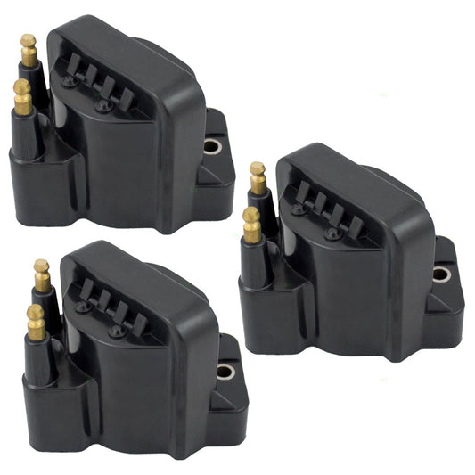 Brock Replacement 3 Pc Set Ignition Spark Plug Coil Pack Modules Compatible with 1993-2002 Camaro Firebird V6 6-cylinder 10472401