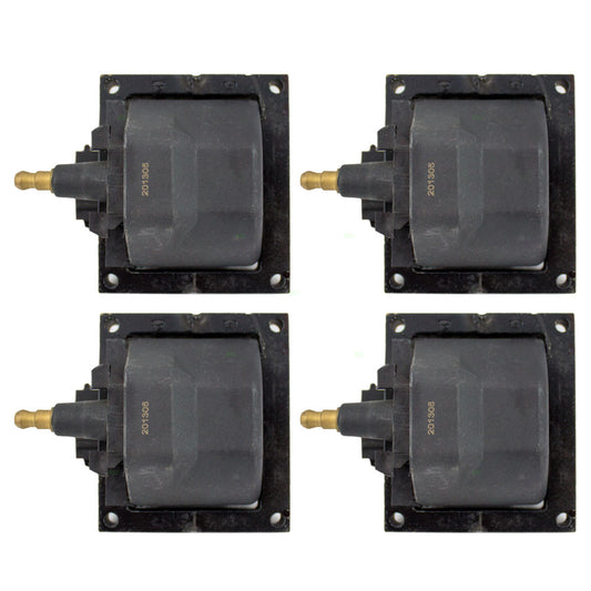 Brock Replacement 4 Pc Set Ignition Spark Plug Coils Compatible with 1985-1986 Firebird Camaro Cavalier Celebrity Cimarron Somerset Regal 4 cyl 12498334