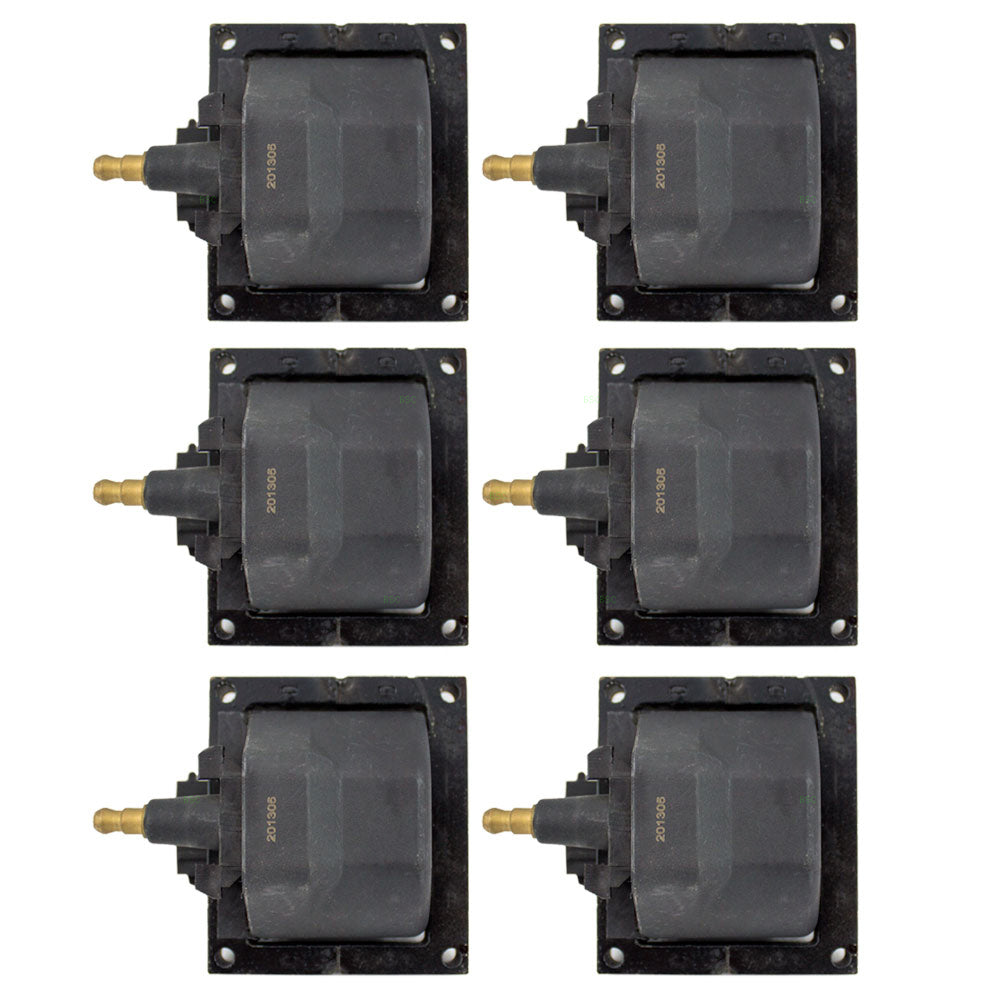 Ignition Coils 6 Pc Set fits 1988-1998 GMC Chevrolet Pickup Truck V6 4.3L Gas