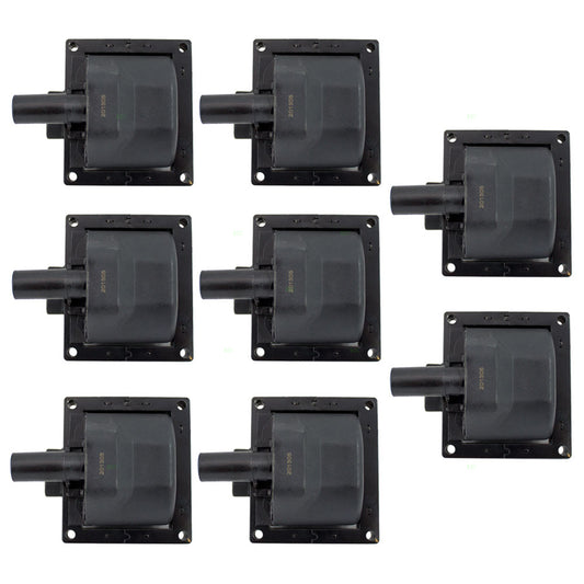 Brock Replacement 8 Pc Set Ignition Spark Plug Coils Compatible with 1996-2002 Experss Savana 1996-2000 C/K Pickup Truck Tahoe 8 cyl