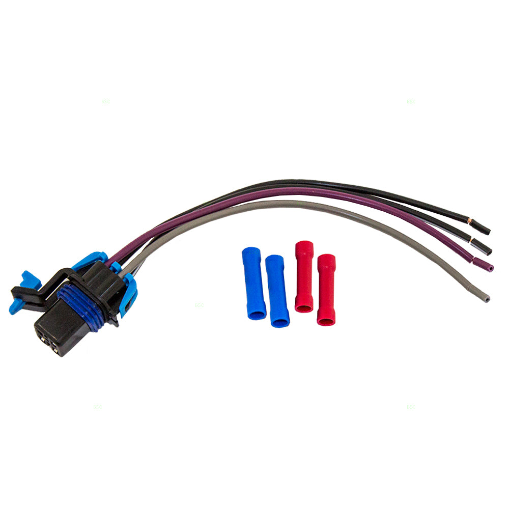 Brock Replacement Fuel Pump Square Connector Wiring Harness Compatible with 1997-2004 C1500 K2500 Pickup Truck