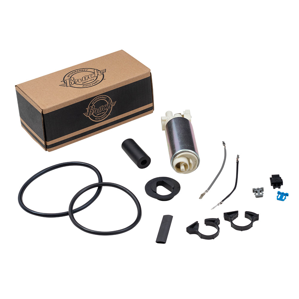Brock Replacement Electric Gasoline Fuel Pump with Installation Kit Compatible with 1987-1995 C/K 1500 2500 3500 Pickup Truck 25168719 E3902