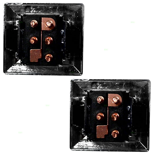 Brock Replacement Pair of Window Switch Bezels 1 Button & 5 Prongs Compatible with 78-96 SUV Van Pickup Truck 20152959