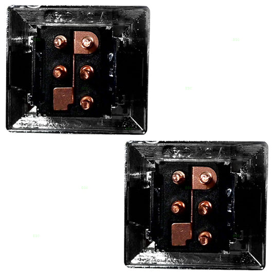 Brock Replacement Pair of Window Switch Bezels 1 Button & 5 Prongs Compatible with 78-96 SUV Van Pickup Truck 20152959
