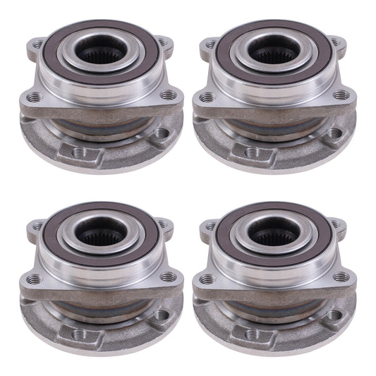 Brock Replacement Front and Rear Set Hub Bearing Assemblies Compatible with 2014-2020 Cherokee w/Off Road Package