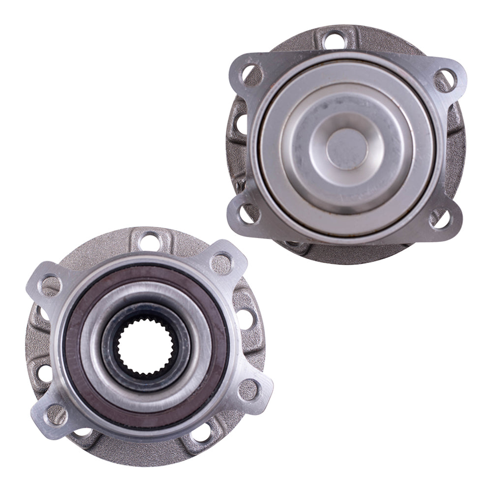 Brock Replacement Front and Rear Set Hub Bearing Assemblies Compatible with 2014-2020 Cherokee Front Wheel Drive