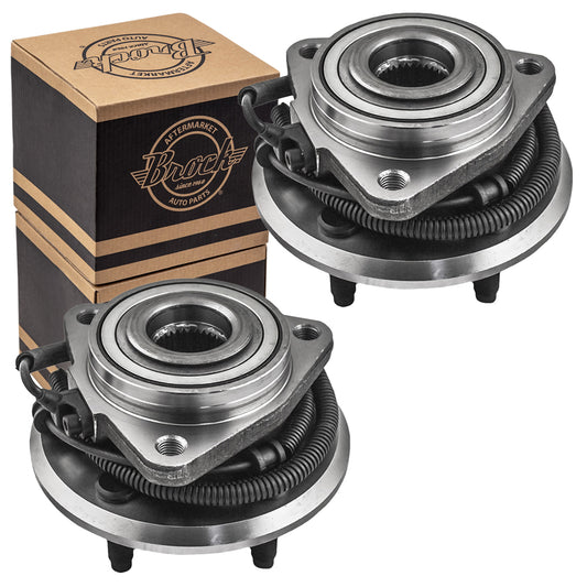 Brock Replacement Set Front Wheel Hub Bearings Compatible with 2007-2011 Nitro 2008-2012 Liberty 52109947AF