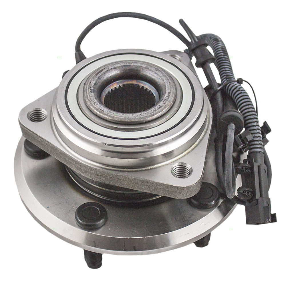 Brock Aftermarket Replacement Front Driver Left Or Passenger Right Hub/Bearing Assembly With 37 Inch ABS Cable Compatible With 2007-2010 Jeep Wrangler