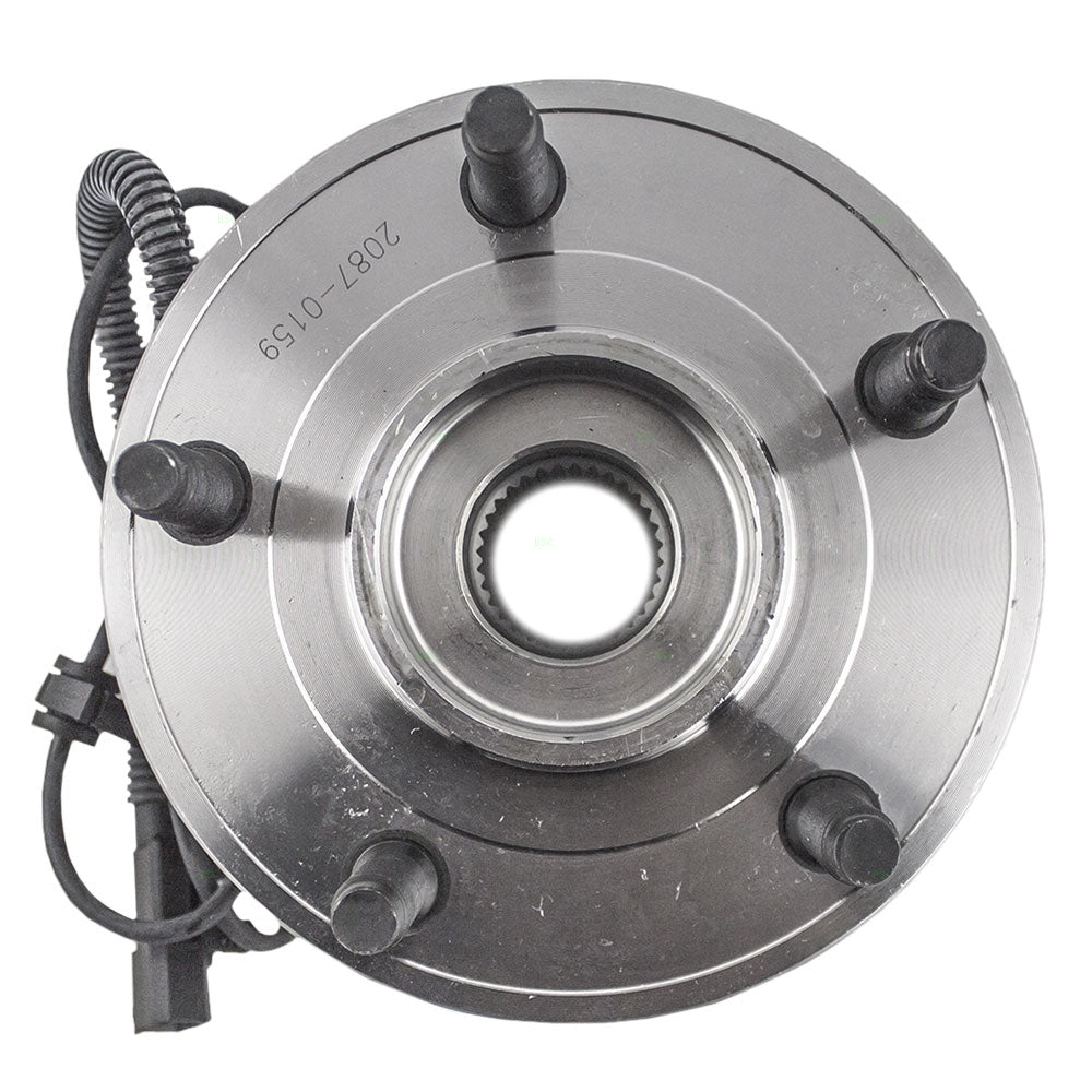 Brock Aftermarket Replacement Front Driver Left Or Passenger Right Hub/Bearing Assembly With 37 Inch ABS Cable Compatible With 2007-2010 Jeep Wrangler