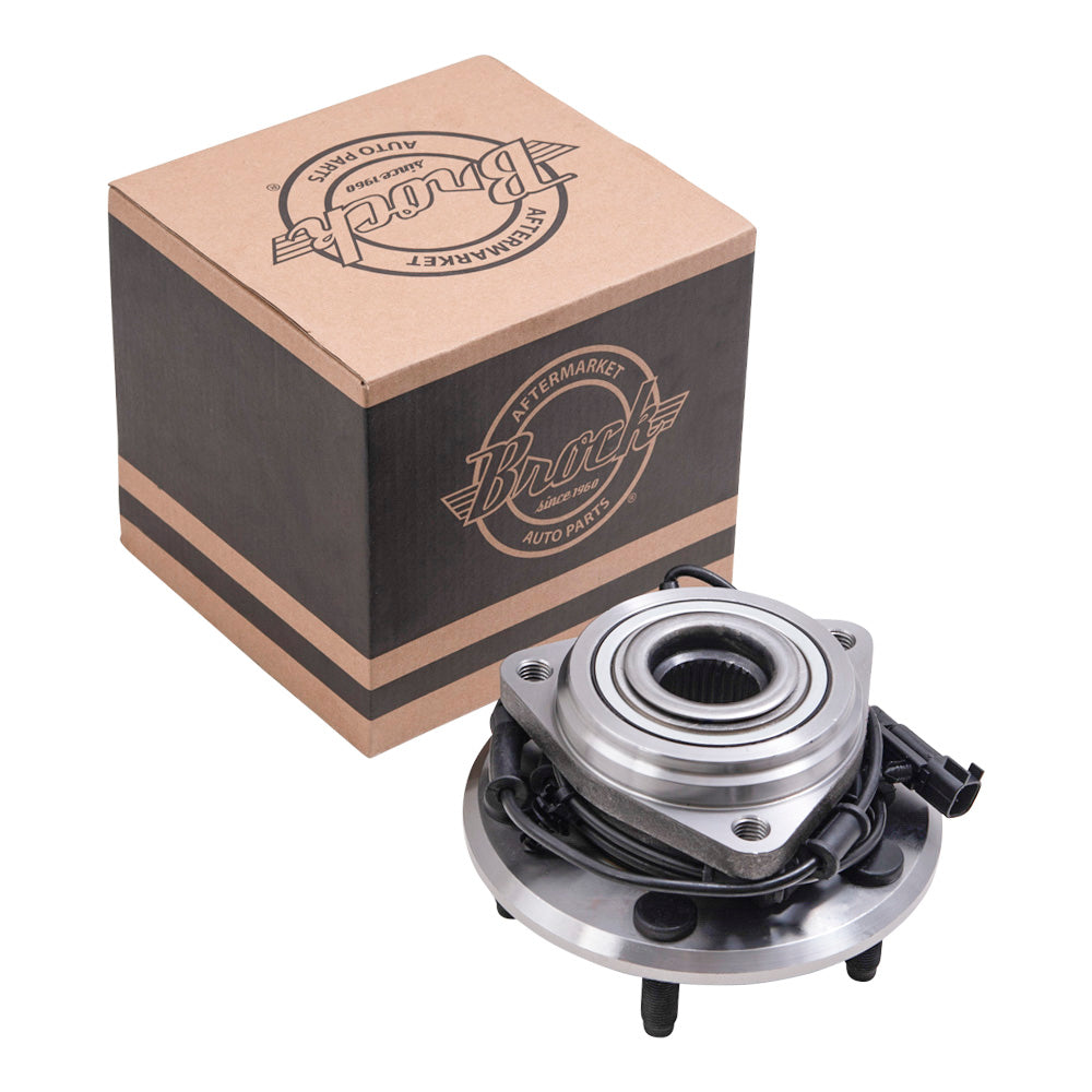 Brock Aftermarket Replacement Front Driver Left Or Passenger Right Hub/Bearing Assembly With 49 Inch ABS Cable Compatible With 2011-2018 Jeep Wrangler JK