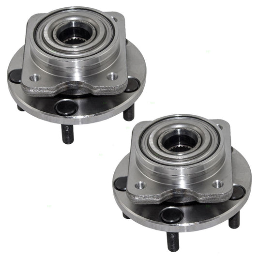 Brock Replacement Set Front Wheel Hub Bearings Compatible with 1996-2007 Town & Country Caravan 4641517AD