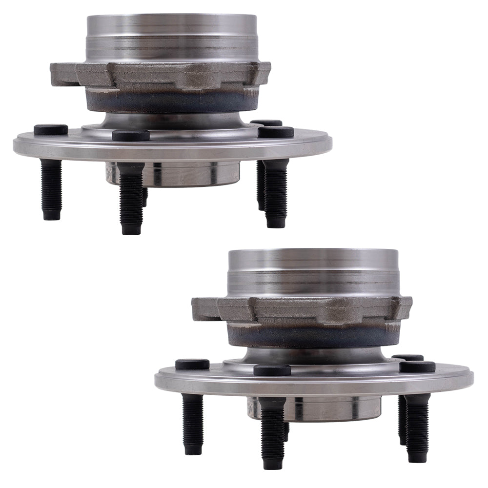 Brock Replacement Set Front Hubs & Bearings Compatible with 2000 2001 1500 Pickup w/ 4-Wheel Drive 2-Wheel ABS