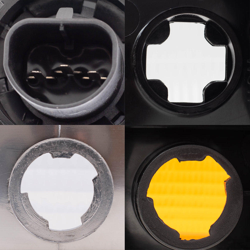 Brock Replacement Driver and Passenger Side Headlights, Side Marker Lights, Park Signal Marker Lights and Tail Lights 8 Piece Set Compatible with 1993-1996 Grand Cherokee