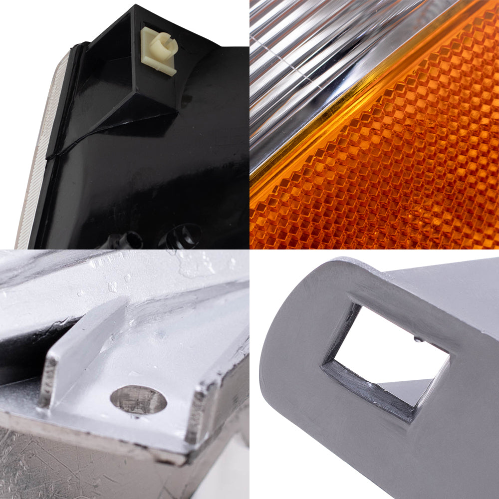 Brock Replacement Driver and Passenger Side Headlights, Side Marker Lights, Park Signal Marker Lights and Tail Lights 8 Piece Set Compatible with 1993-1996 Grand Cherokee